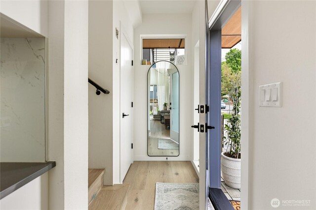916NW 56th St Unit G, Seattle, WA 98107 - doorway to outside with light wood-type flooring