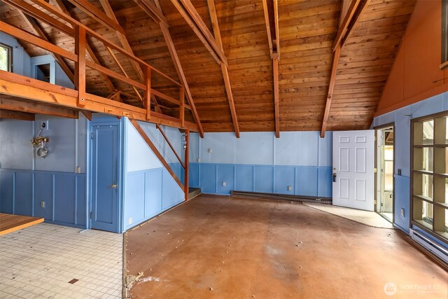 140 Sunstone Rd, Packwood, WA 98361 - misc room with wood ceiling and a garage
