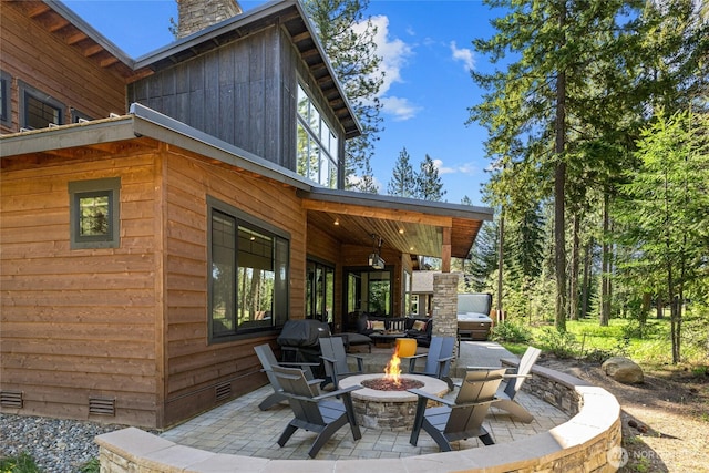1591 Coal Mine Way, Cle Elum, WA 98922 - view of patio / terrace featuring a fire pit