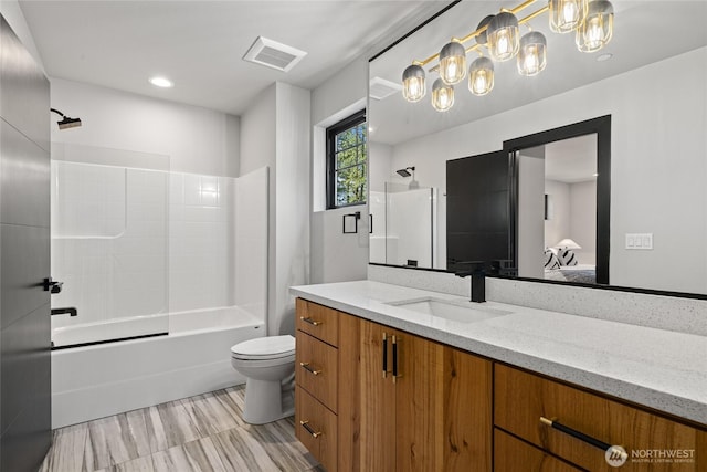 1591 Coal Mine Way, Cle Elum, WA 98922 - bathroom with toilet, vanity, tub / shower combination, and ensuite bathroom