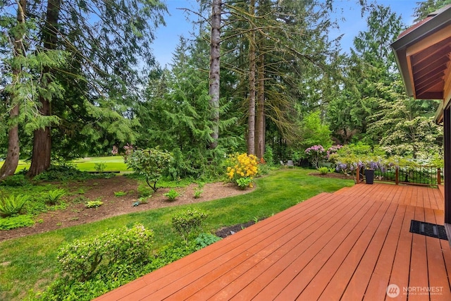 6206 SW Tiger Tail Dr, Olympia, WA 98512 - wooden deck with a lawn