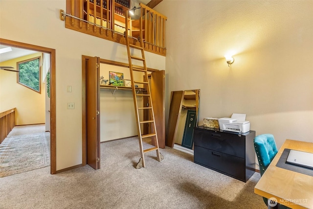 6206 SW Tiger Tail Dr, Olympia, WA 98512 - office featuring carpet flooring and a towering ceiling