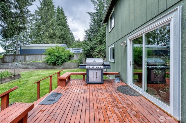 20282 NW Cedar Ln, Poulsbo, WA 98370 - wooden deck with grilling area