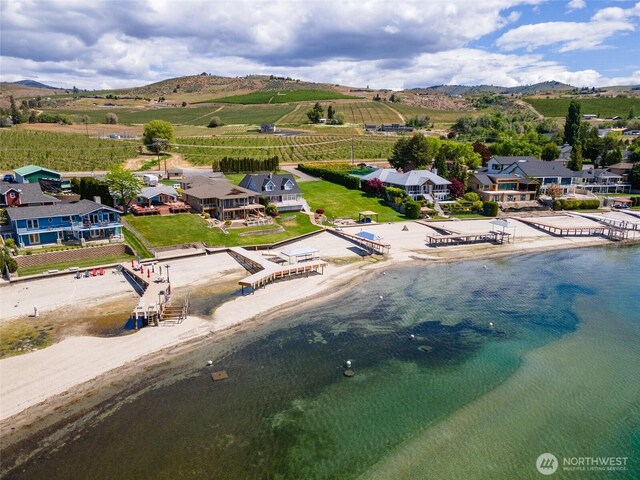 34 Leisure Ln, Manson, WA 98831 - aerial view of a water and mountain view