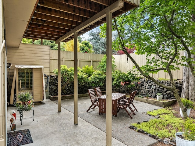 view of patio / terrace with outdoor dining area