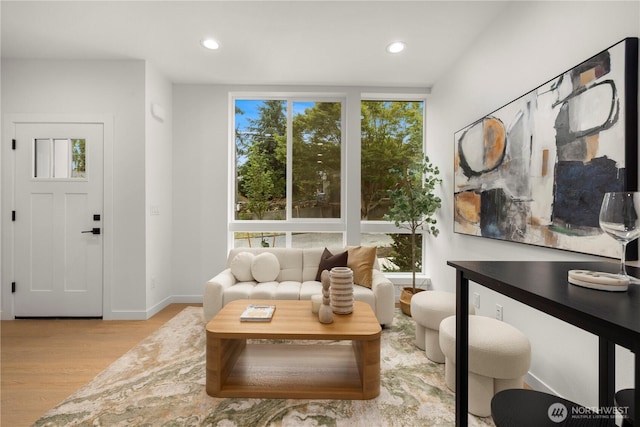 1523 N 39th St, Seattle, WA 98103 - living area with wood finished floors and recessed lighting