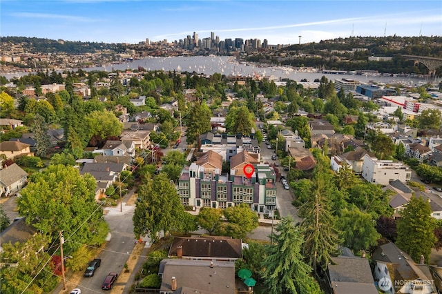 1523 N 39th St, Seattle, WA 98103 - aerial perspective of suburban area with a nearby body of water