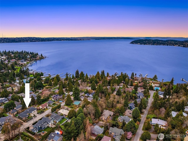 2249 78th Ave SE, Mercer Island, WA 98040 - aerial view of property and surrounding area with a nearby body of water and nearby suburban area