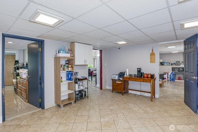 3822 Shelby Rd, Lynnwood, WA 98087 - office with a paneled ceiling and light tile patterned floors
