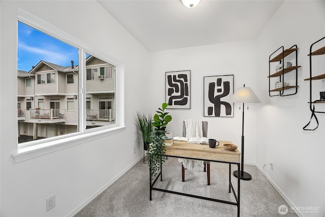 4133 156th St SW Unit 7, Lynnwood, WA 98087 - office area featuring carpet floors and baseboards