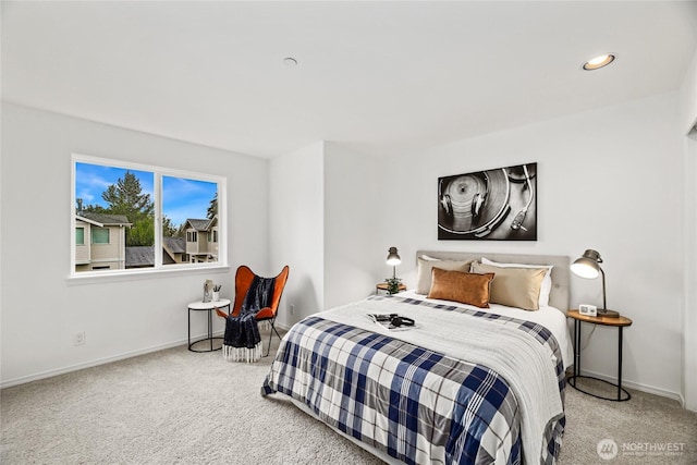 4133 156th St SW Unit 7, Lynnwood, WA 98087 - carpeted bedroom featuring baseboards and recessed lighting