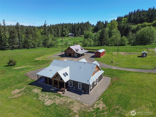 921 Chicken Coop Rd, Sequim, WA 98382 - view of subject property with a heavily wooded area