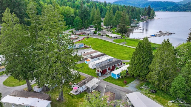 316 W Lake Samish Dr, Bellingham, WA 98229 - bird's eye view of a water and mountain view and a forest