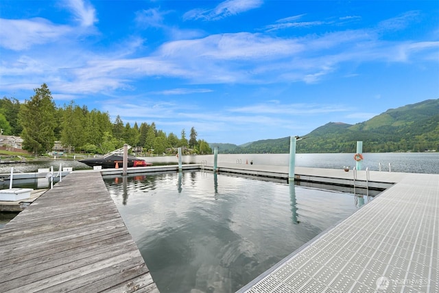 316 W Lake Samish Dr, Bellingham, WA 98229 - dock featuring a water and mountain view