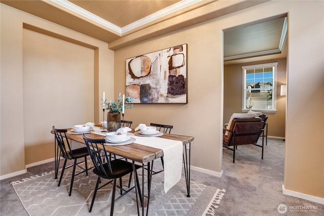 3212 Maplewood Cir NE, Tacoma, WA 98422 - dining room featuring ornamental molding and carpet floors