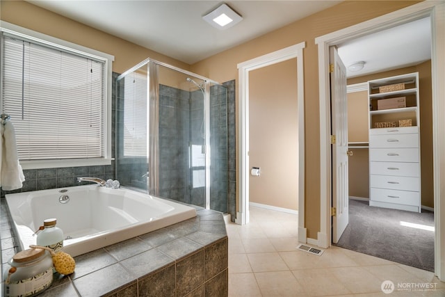 3212 Maplewood Cir NE, Tacoma, WA 98422 - full bath featuring a garden tub, a shower stall, and tile patterned floors
