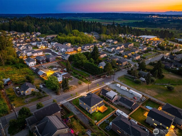 7627 10th St SE, Lake Stevens, WA 98258 - aerial overview of property's location with nearby suburban area