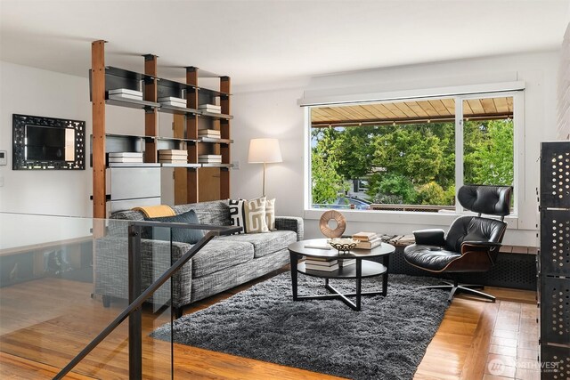 living room featuring wood finished floors