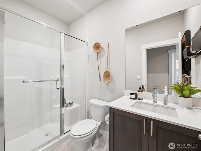 11455 SE 84th St Unit 43, Newcastle, WA 98056 - full bathroom with a shower stall, toilet, and vanity