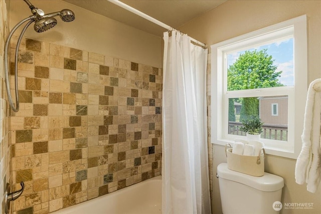 3270 Pine St, Longview, WA 98632 - bathroom featuring shower / bath combo and toilet