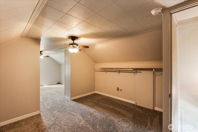 3270 Pine St, Longview, WA 98632 - bonus room featuring carpet floors, lofted ceiling, and a ceiling fan