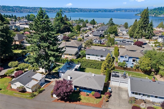 3415 Garden Ave N, Renton, WA 98056 - aerial perspective of suburban area featuring a nearby body of water