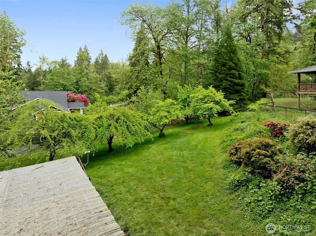 view of grassy yard