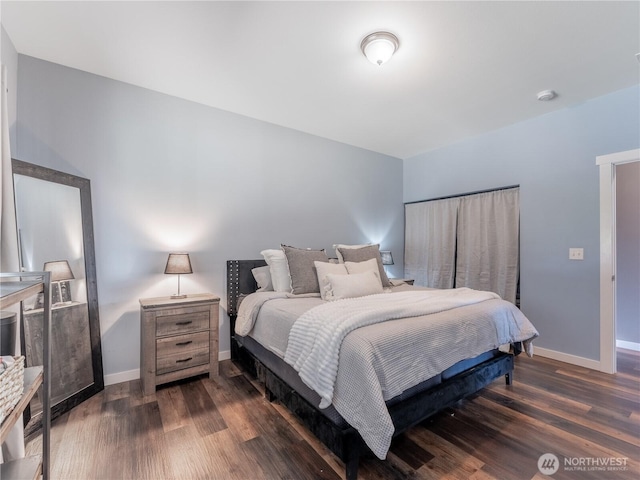 202 Chipmunk Trail Rd, East Wenatchee, WA 98802 - bedroom with dark wood-style floors and baseboards