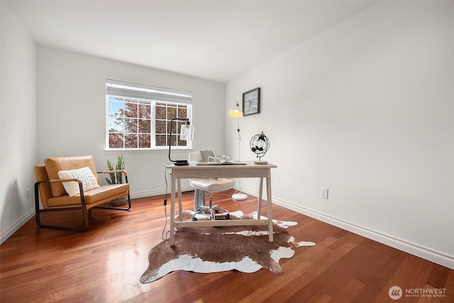 7725 Perregrine Pl, Arlington, WA 98223 - home office with baseboards and wood finished floors
