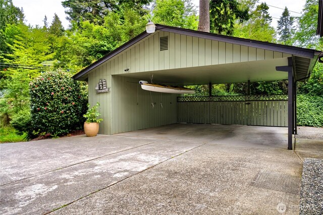 15127 Gibralter Rd, Anacortes, WA 98221 - view of patio with driveway and a carport