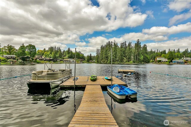 dock featuring a water view