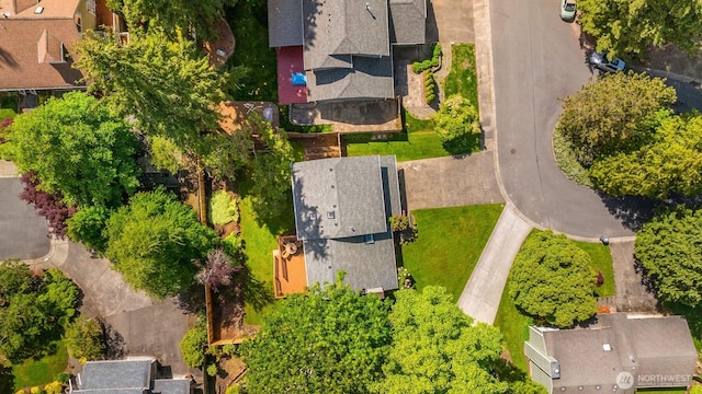 aerial view of residential area