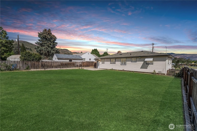1819 Springwater Ave, Wenatchee, WA 98801 - view of yard featuring a mountain view and a patio area