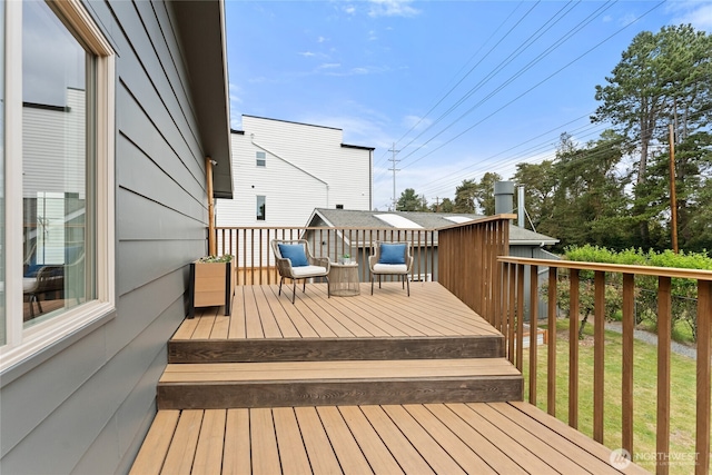 11242 Fremont Ave N Unit B, Seattle, WA 98133 - deck featuring a lawn