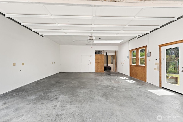 11242 Fremont Ave N Unit B, Seattle, WA 98133 - garage with a wood stove