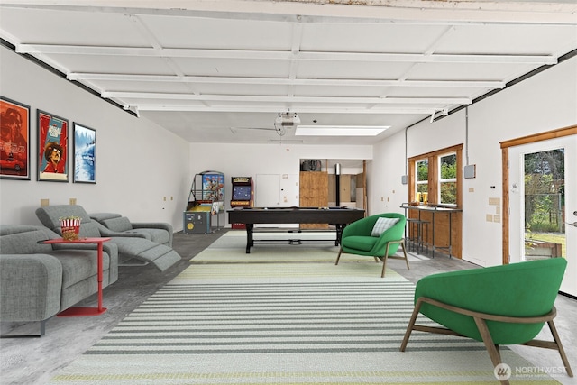 11242 Fremont Ave N Unit B, Seattle, WA 98133 - living area featuring concrete floors and pool table