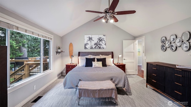 4017 239th Pl SE, Sammamish, WA 98029 - bedroom featuring lofted ceiling, baseboards, and ceiling fan