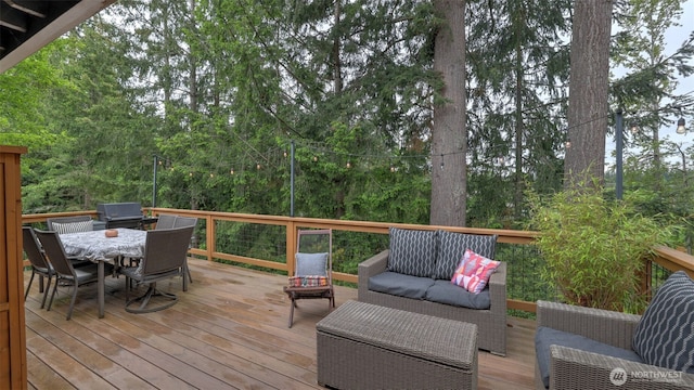 4017 239th Pl SE, Sammamish, WA 98029 - deck featuring an outdoor living space, a grill, and outdoor dining area