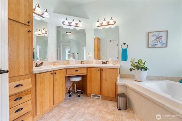 10016 197th St E Unit 88, Graham, WA 98338 - full bathroom featuring double vanity and a garden tub