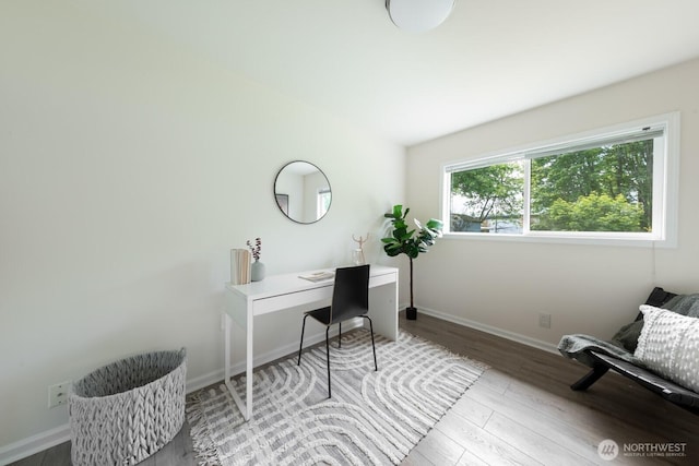 11519 SE 169th St, Renton, WA 98055 - office area featuring wood finished floors and baseboards