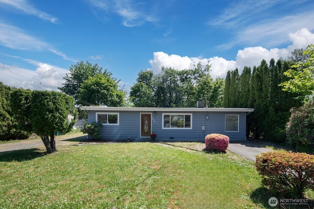 11519 SE 169th St, Renton, WA 98055 - ranch-style house with a front lawn and a chimney