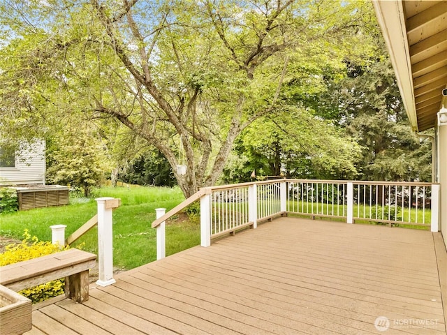 12120 A St S, Tacoma, WA 98444 - wooden terrace with a yard