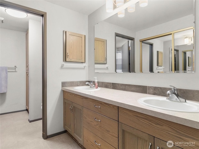 12120 A St S, Tacoma, WA 98444 - bathroom featuring double vanity and baseboards