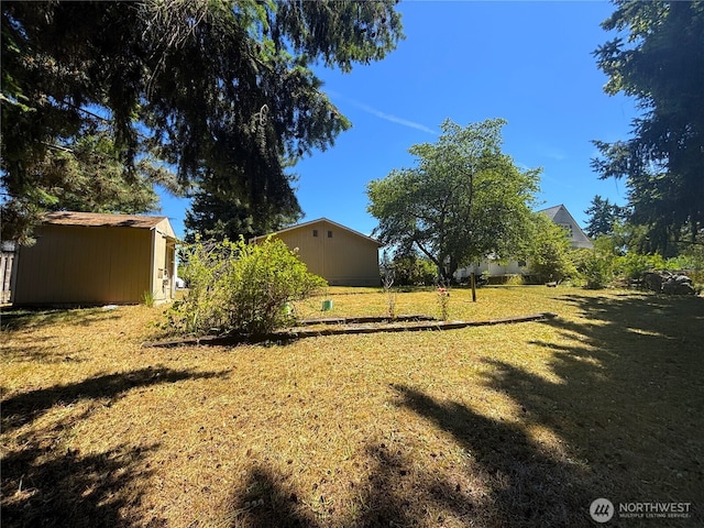 12120 A St S, Tacoma, WA 98444 - view of grassy yard with a shed
