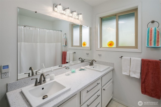 805 E Pacificview Dr, Bellingham, WA 98229 - full bath with double vanity and baseboards