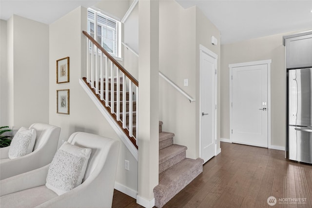 704 Springside Ln, Bellingham, WA 98226 - stairs with hardwood / wood-style floors