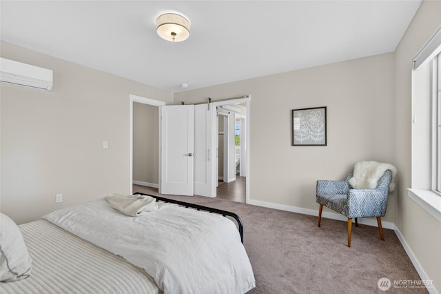 704 Springside Ln, Bellingham, WA 98226 - bedroom with an AC wall unit and carpet floors