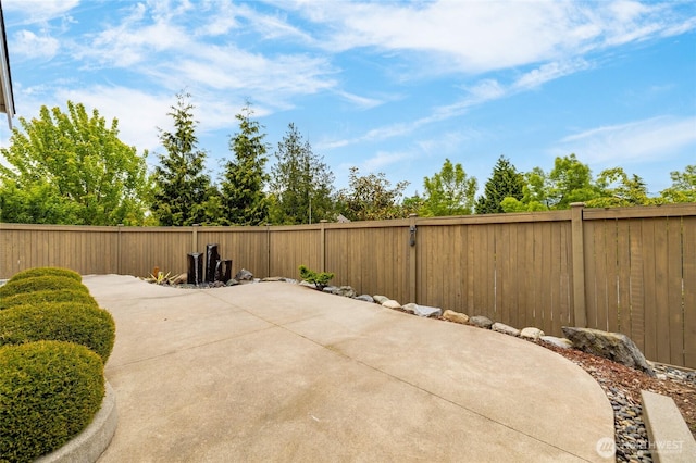 view of patio / terrace featuring a fenced backyard