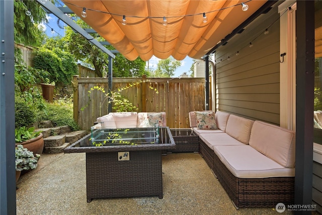 612 Kirkland Ave Unit A4, Kirkland, WA 98033 - view of patio featuring outdoor lounge area and a pergola