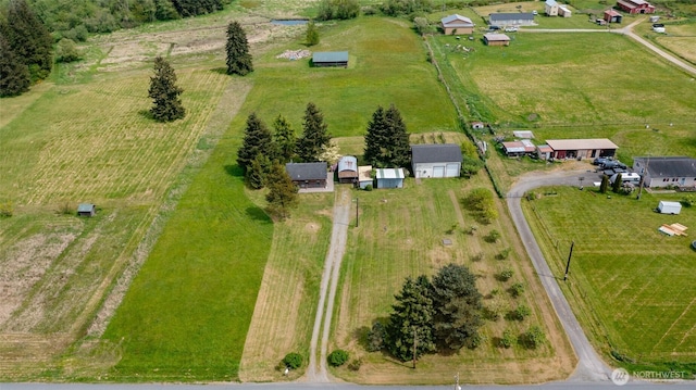 aerial view of sparsely populated area